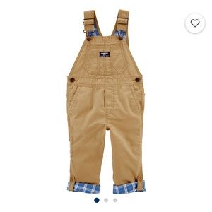 NWOT Toddler Convertible Canvas Overalls Set